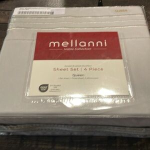 NEW NWT MELLANNI QUEEN SHEETS LIGHT GRAY